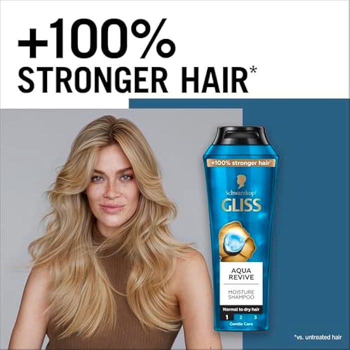 Gliss Aqua Revive Shampoo, 400ml — Immerse your hair in hydration with this revitalizing shampoo that quenches thirsty locks for a refreshed, vibrant look - Image 3